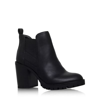 Miss KG Black 'silent' high block heel ankle leather boot